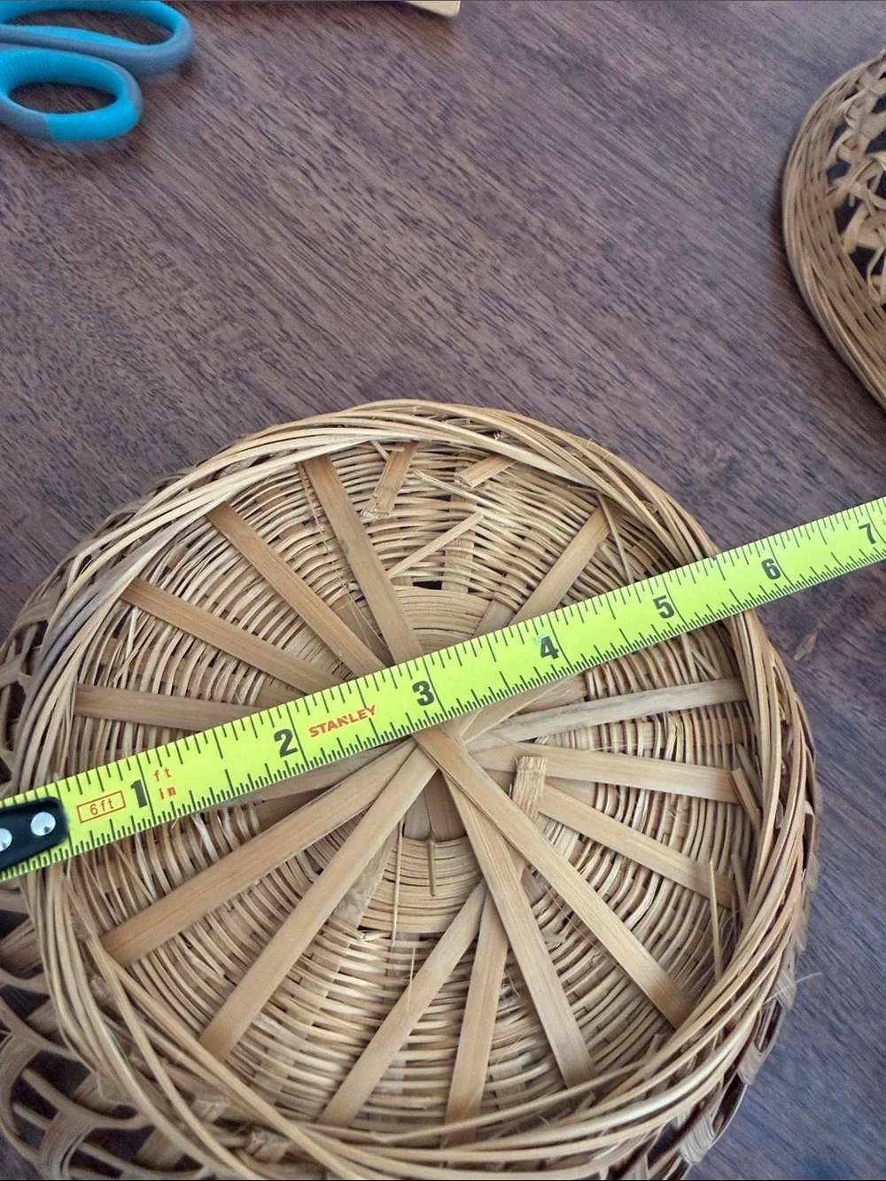 6 round wicker multi purpose baskets